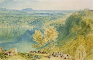 Meer van Nemi door Joseph Mallord William Turner